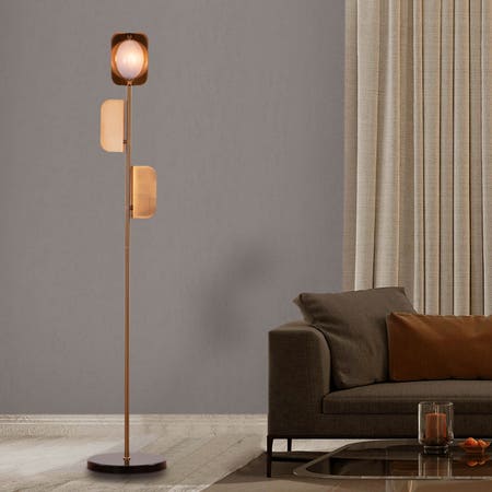 Hard To Risk (Gold) Marble Floor Lamp