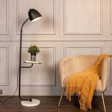 In My Mind (Black) Marble Floor Lamp