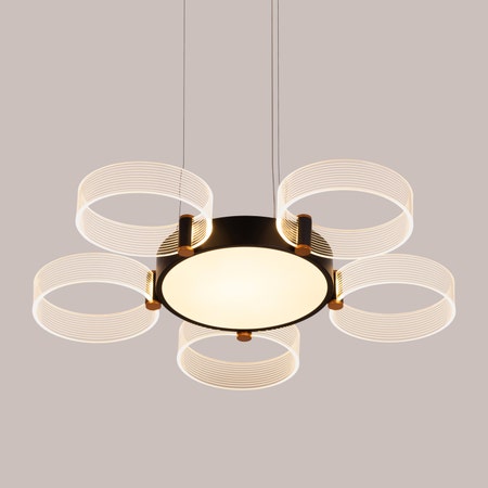 Meet And Greet (Large, 5 Head, Dimmable LED with Remote Control) Chandelier