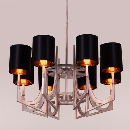 Calm In Chaos (Large, Vintage Gold, Black) Chandelier