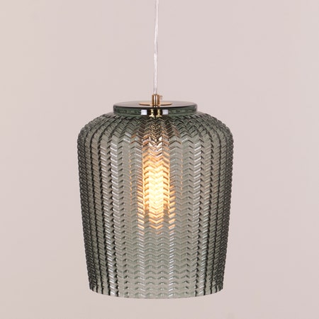 Forget Me Not (Green) Textured Glass Pendant Light