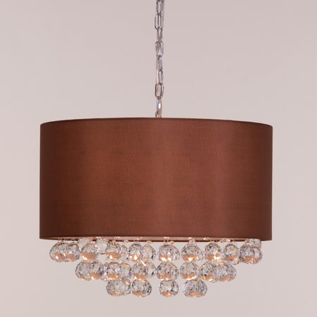 Sing Along (Small, Brown) Round Crystal Chandelier