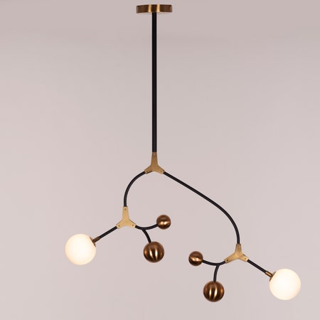 Owe & Awe (Black, Gold) Pendant Light