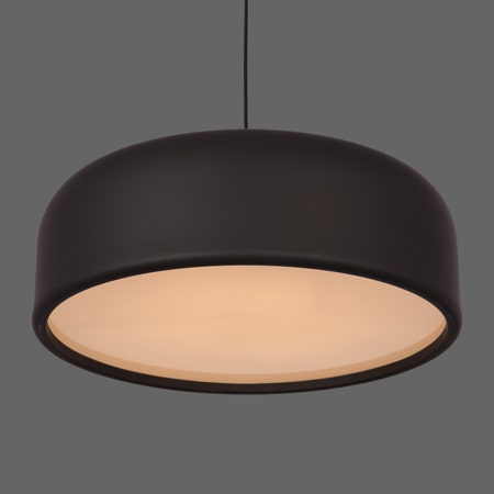 Artistic (19", Black, Smart LED) Pendant Light (3 Smart LED Bulbs Included)