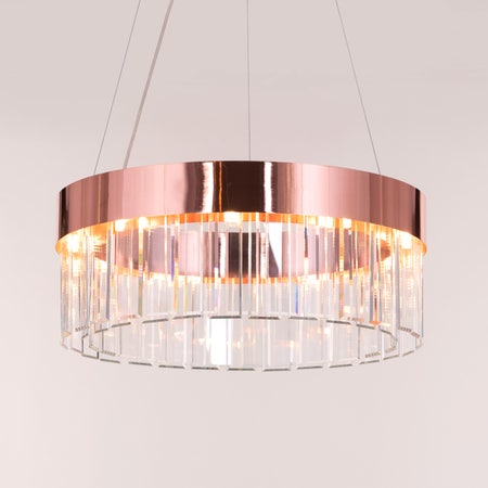 Center Of Attention (Rose Gold) Crystal Chandelier