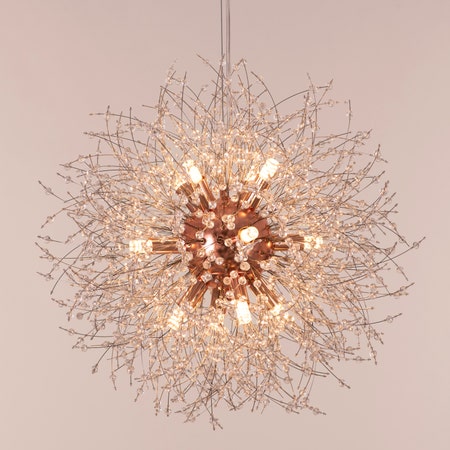 Touch The Clouds (Round, Rose Gold) Crystal Chandelier