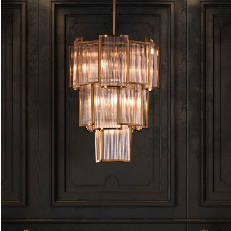 Melrose Place (Gold) Glass Crystal Chandelier