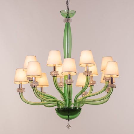 Made In Heaven (Large, Green, White) Glass Chandelier