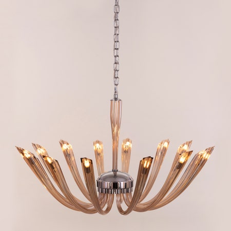 Landslide (Large, Brown) Glass Chandelier