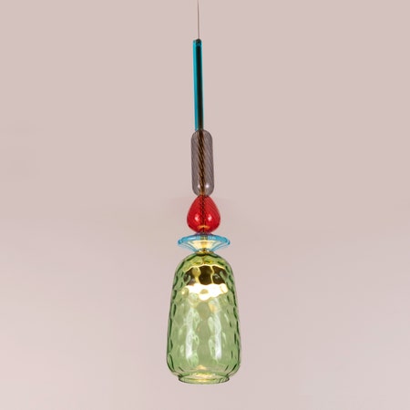 Forbidden Fruit (Green, Built-In LED) Glass Pendant Light