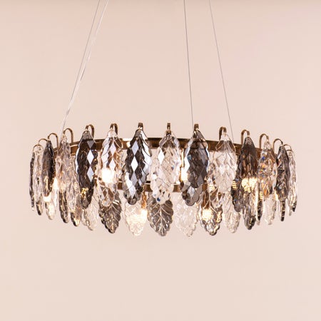 Clear To Me (Medium, Gold) Crystal Chandelier