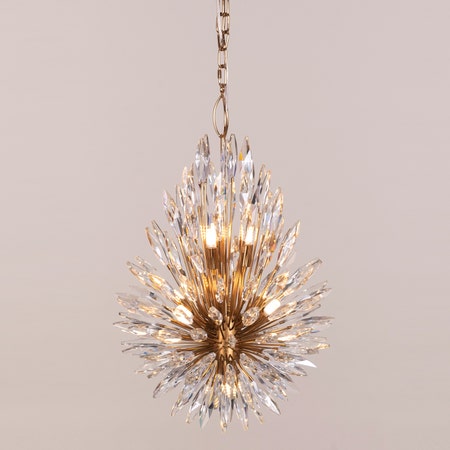 Jewel Of My Heart (Gold) Crystal Pendant Light