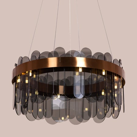 Join The Party (Medium, Smokey Grey) Round Crystal Chandelier