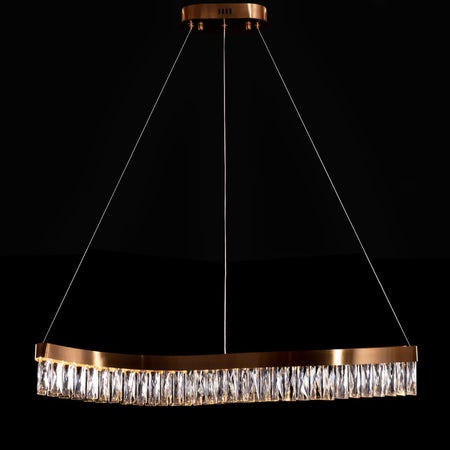 Through The Fire (Medium, Long, Dimmable LED with Remote Control) Crystal Chandelier