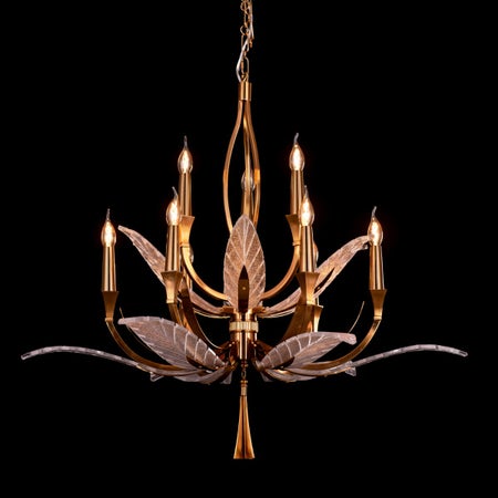 Trance (Medium, Gold) Glass Chandelier