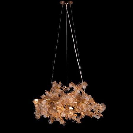 California (Medium, Gold) Tree Branch Crystal Chandelier