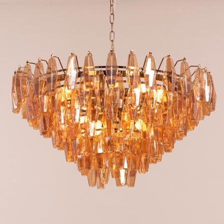 Starry Skies (Medium, Amber) Crystal Chandelier