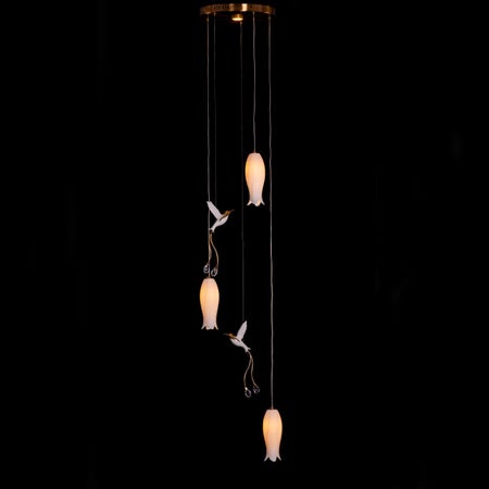 Wander Yonder (Small, Gold, Built-In LED) Crystal Chandelier