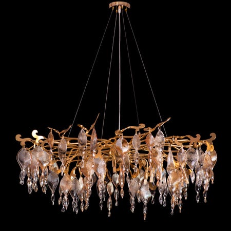 Golden Hour (Large, Gold) Crystal Chandelier