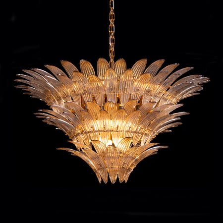 Land This Plane (Large, Gold) Glass Chandelier