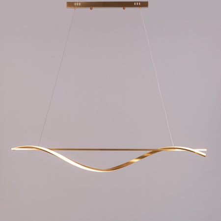 Cheat Sheet (Large, Gold, Dimmable LED with Remote Control) Chandelier