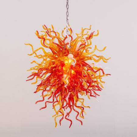 Forbidden Fury (Large, Red, Yellow) Glass Chandelier