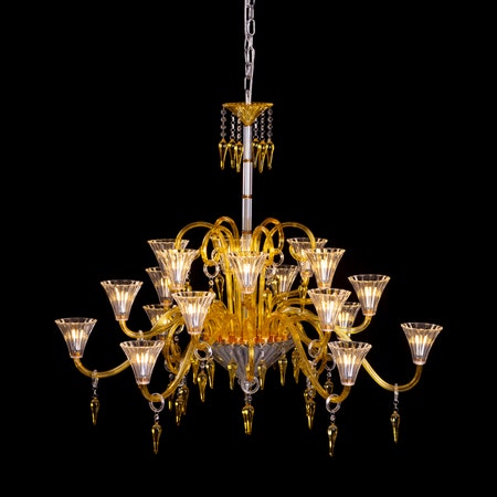 Wealthy Not Rich (Large, Gold) Crystal Chandelier