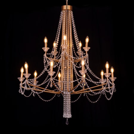 Add The Frosting (Large, Gold) Crystal Chandelier