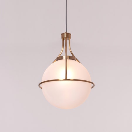 Find Me Nowhere (Gold) Frosted Glass Pendant Light