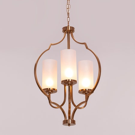 Heart Warming (Gold) Frosted Glass Pendant Light