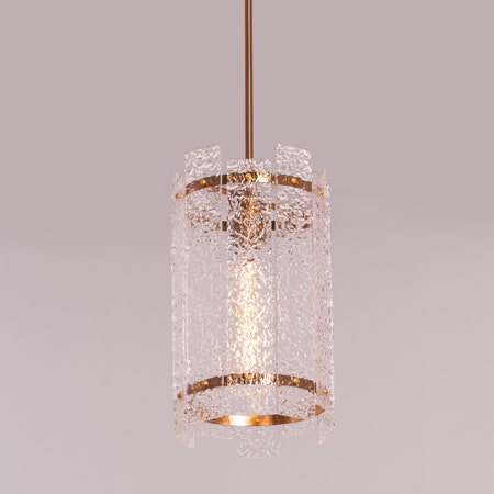 Thriving (Large, Gold) Textured Pendant Light