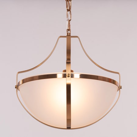 Lighten The Mood (Gold) Frosted Glass Pendant Light