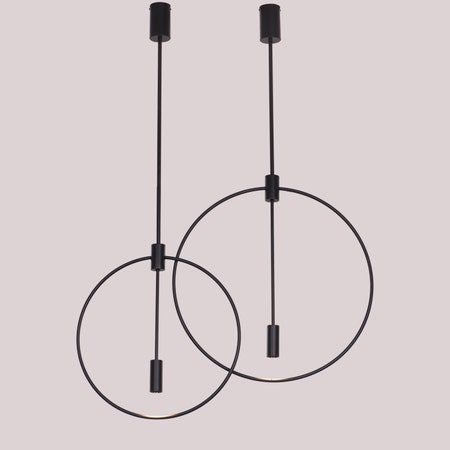 Ring On It (Black) 3 Color LED Chandelier