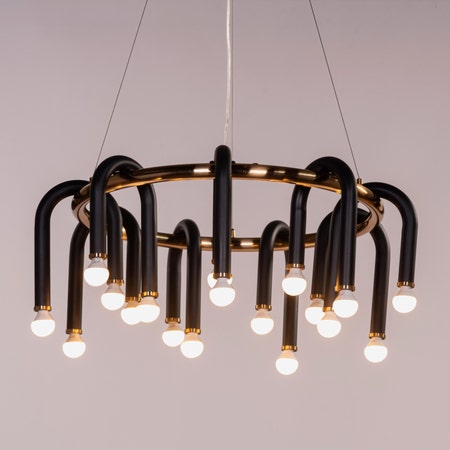 Dance With The Duke (Black, Gold) Chandelier