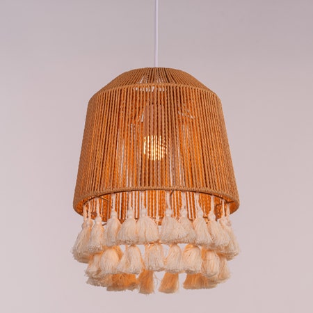 Boho Babe (Brown) Rattan Pendant Light