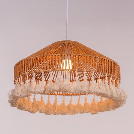 Boho Blaze (Brown) Rattan Pendant Light