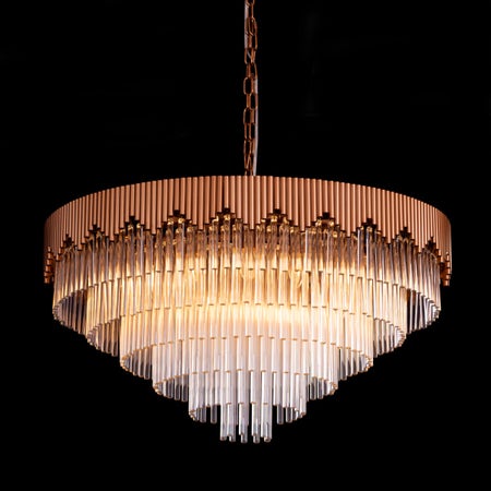 Diamonds Are Forever (Large, Matte Gold) Crystal Chandelier