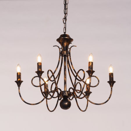 Ruins Of Us (Medium, Black, Antic Gold) Chandelier