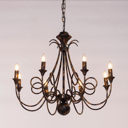 Ruins Of Us (Large, Black, Antic Gold) Chandelier