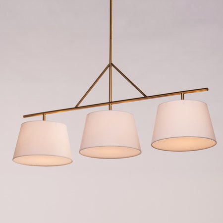 Swiss Bliss (Gold, Off-White) Fabric Chandelier