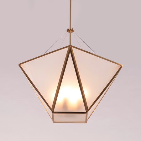 Waste These Things (Gold) Frosted Glass Pendant Light