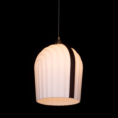 Music To My Ears (Gold, White) Frosted Glass Pendant Light