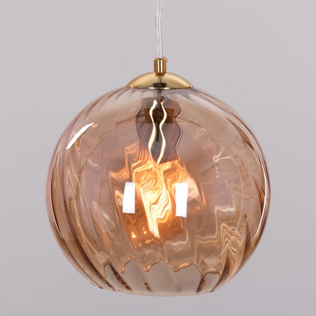 Open Sesame (Round, Amber) Glass Pendant Light