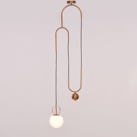 Girl Crush (Gold, 3 Color Built-In LED With Remote Control) Pendant Light