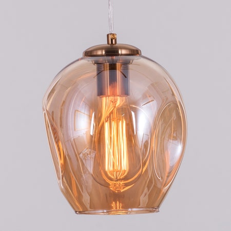 Thousand Stars Single (Amber) Glass Pendant Light