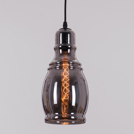 Caramelized Sugar Single (Smokey Grey) Glass Pendant Light