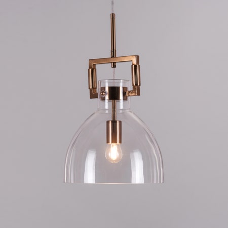 High Hopes (Oval, Gold) Clear Glass Pendant Light