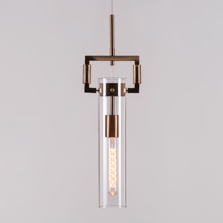 High Hopes (Long, Gold) Clear Glass Pendant Light