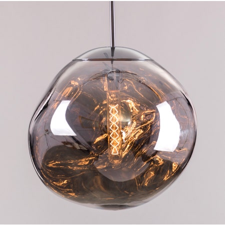 Ongoing Love (Large, Chrome, Smokey Grey) Glass Pendant Light