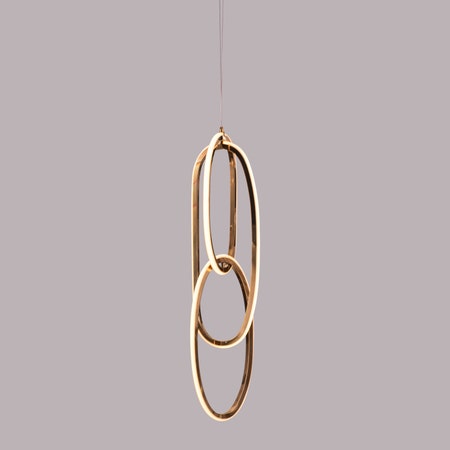 Call The Shots (Gold, 3 Color Dimmable LED With Remote Control) Pendant Light